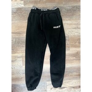 ECHT Black Jogger Sweatpants Women's Size S Elastic Waist Drawstring Logo